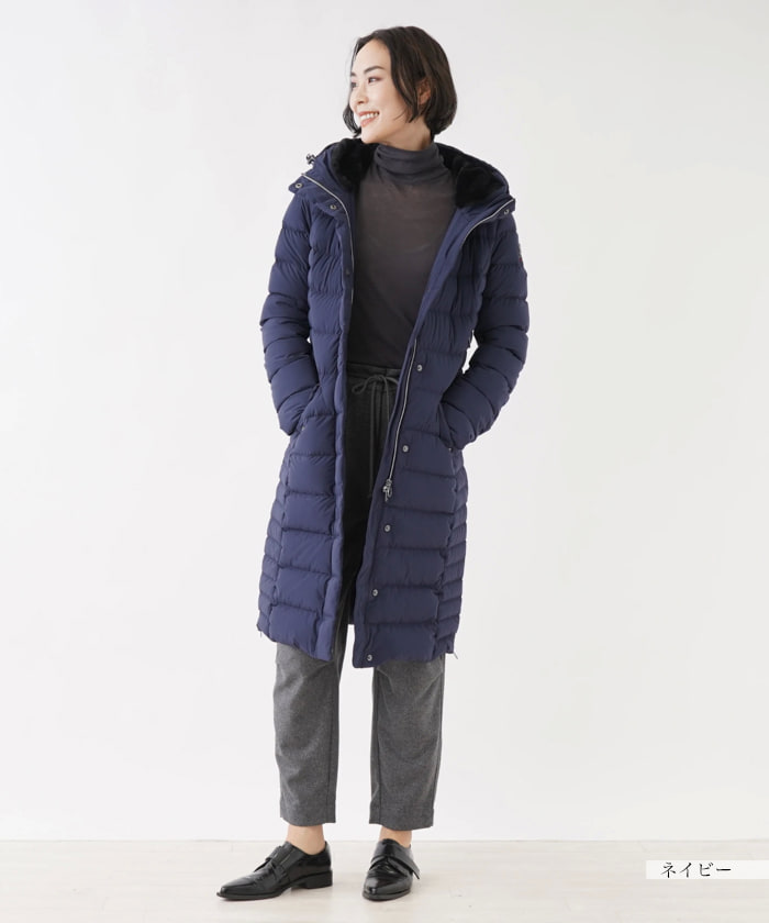 CAPE HORN ネイビー ロングダウンジャケット