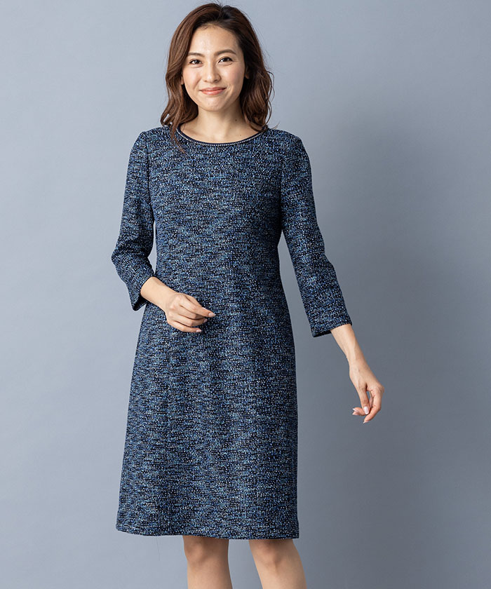 特別提供品 ツイード風ワンピース Leilian レリアン Leilian Co Ltd Official Online Store