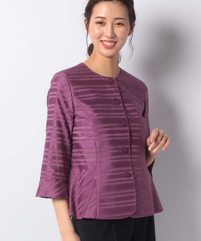 七分袖ノーカラージャケット -｜Leilian（レリアン）｜Leilian Co.,LTD 