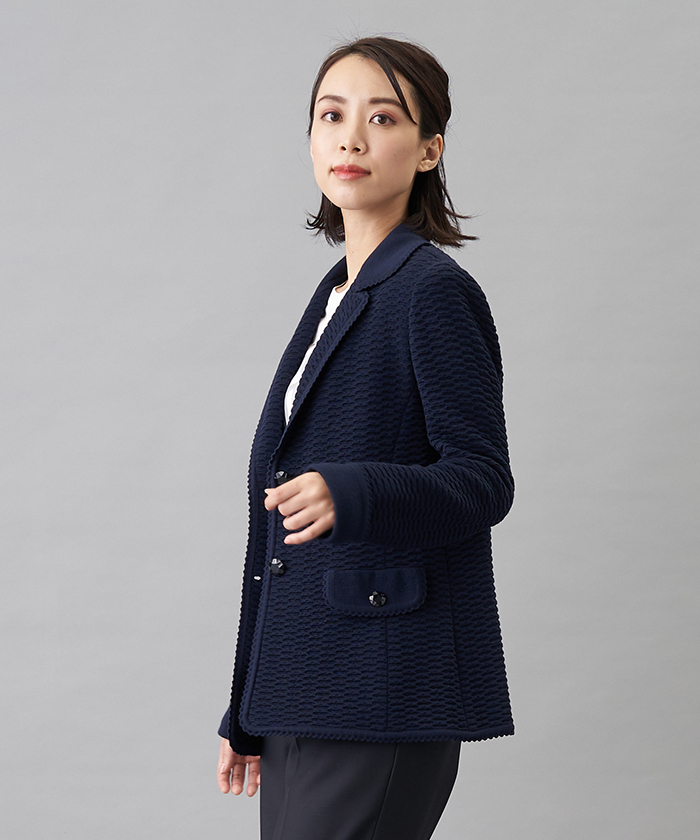 Vittorio ニットテーラードジャケット Leilian レリアン Leilian Co Ltd Official Online Store