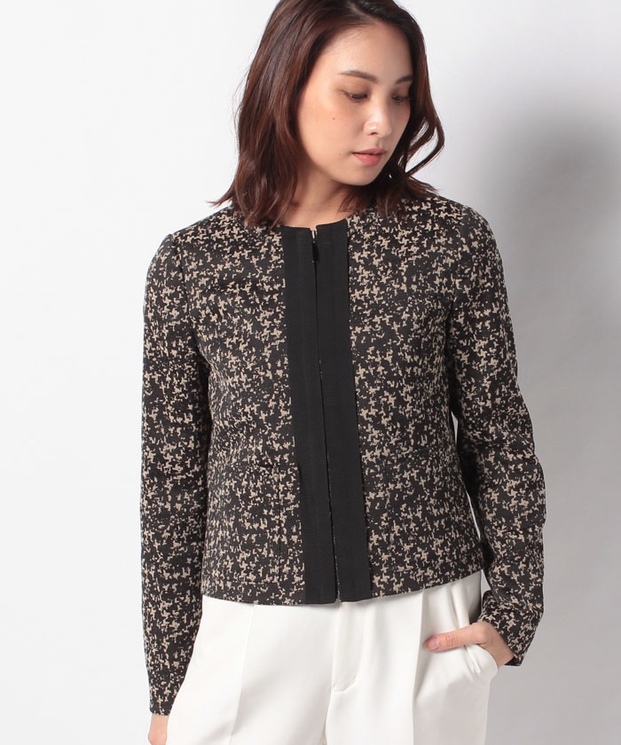 ジャカードノーカラージャケット -｜Leilian（レリアン）｜Leilian Co 