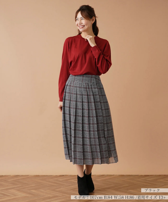 チェックプリーツスカート【my perfect wardrobe】 -｜Leilian（レリアン）｜Leilian Co.,LTD Official  Online Store