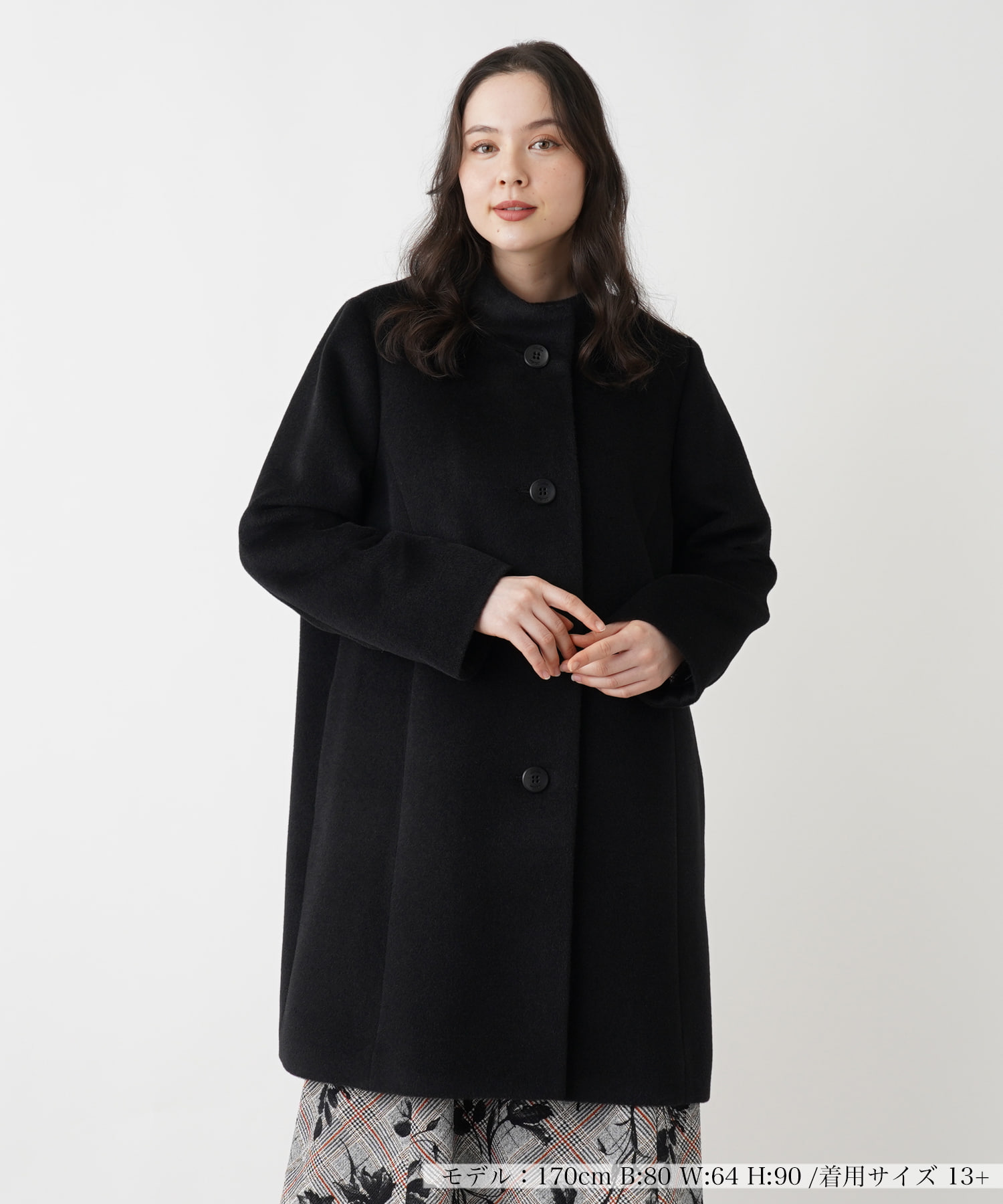 美品】レリアンプラスハウスアルパカ混コート