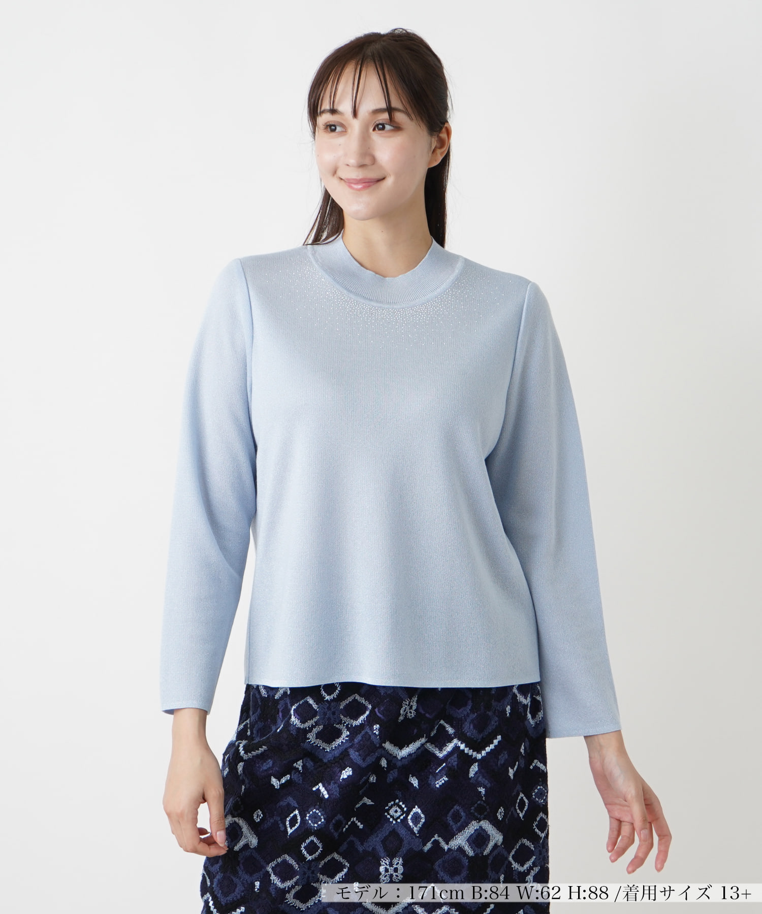 ラメハイネックニット【Leilian WHITE LABEL】 -｜Leilian（レリアン）｜Leilian Co.,LTD Official  Online Store