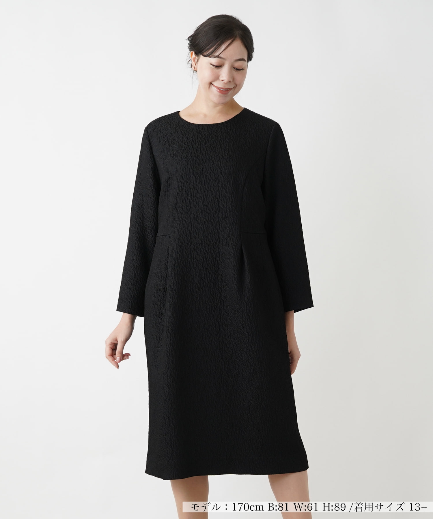 Leilian(レリアン) ワンピース サイズ13+ S レディース - ダークグレー