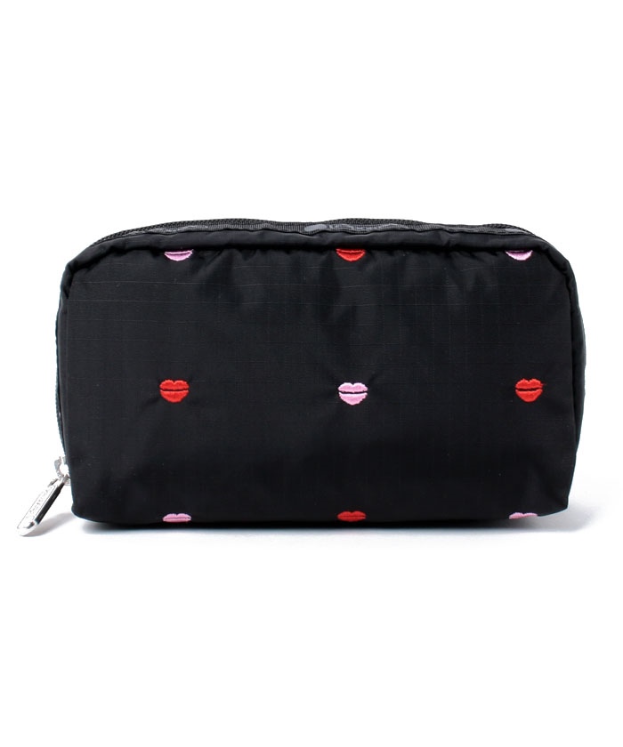 RECTANGULAR COSMETICエンブロイダードリップス（ポーチ）｜LeSportsac