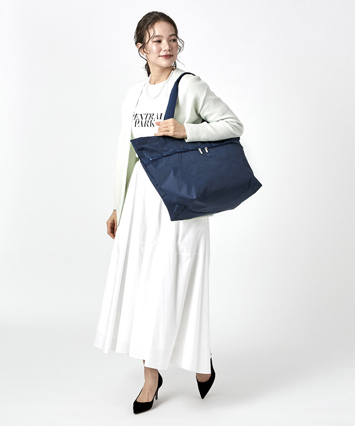 CARLIN ZIP TOP TOTE BAGコースタルネイビー（トートバッグ 