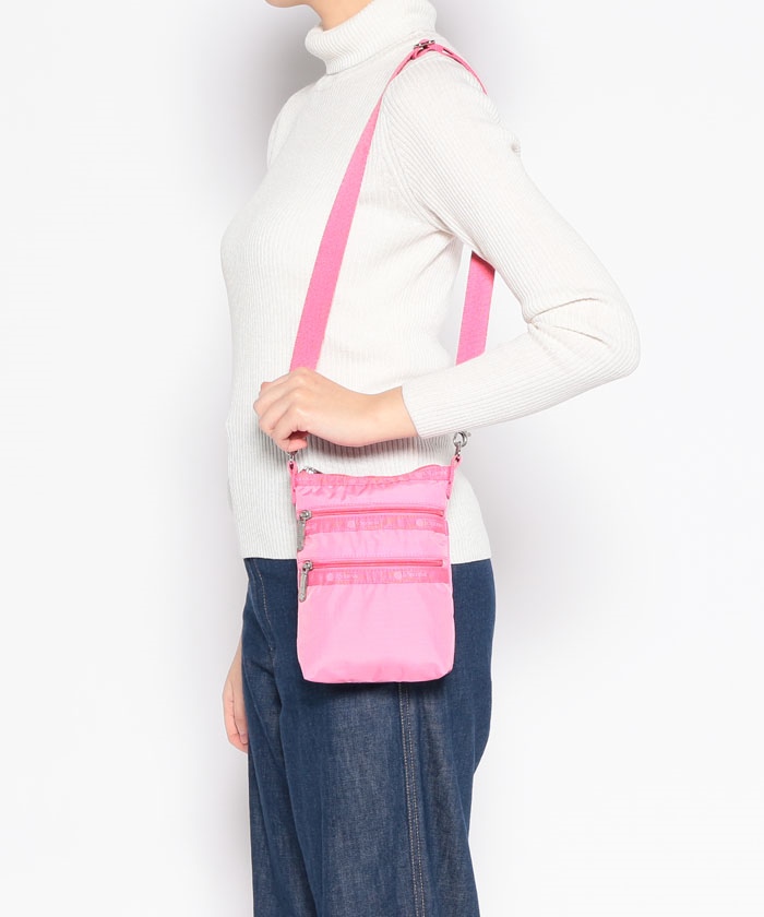3 ZIP CROSSBODYフューシャピンク