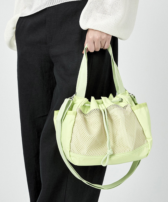 ブラックメッシュ　MESH BUCKET TOTE