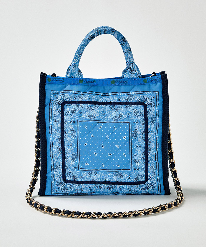 レスポートサックバンダナスカイブルー SM CHAIN QUILT TOTE