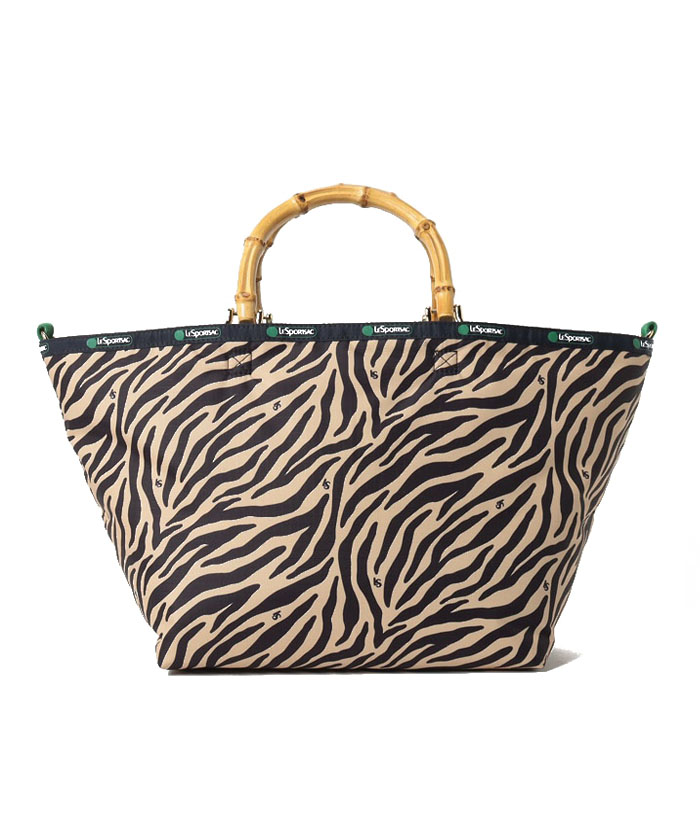 MEDIUM BAMBOO TOTE 2クリームゼブラ（トートバッグ）｜LeSportsac