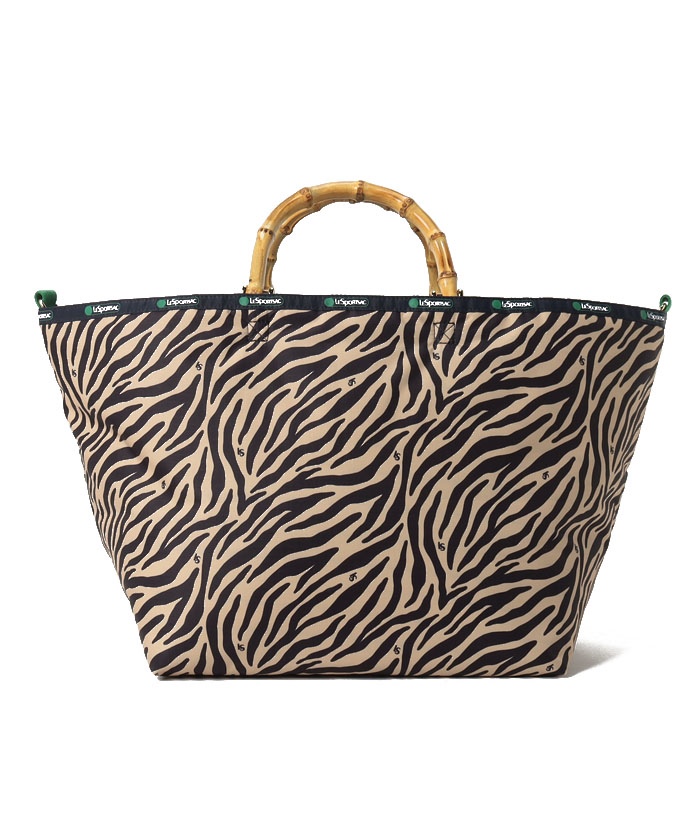 LARGE BAMBOO TOTE 2クリームゼブラ（トートバッグ ...