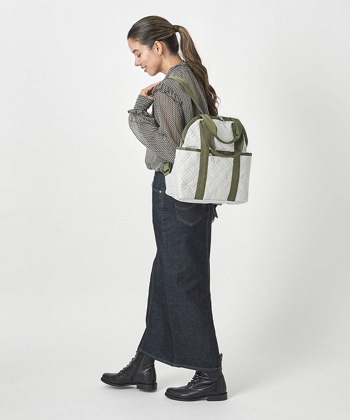 DOUBLE TROUBLE BACKPACKウェイビーデボスオフホワイト（バックパック ...