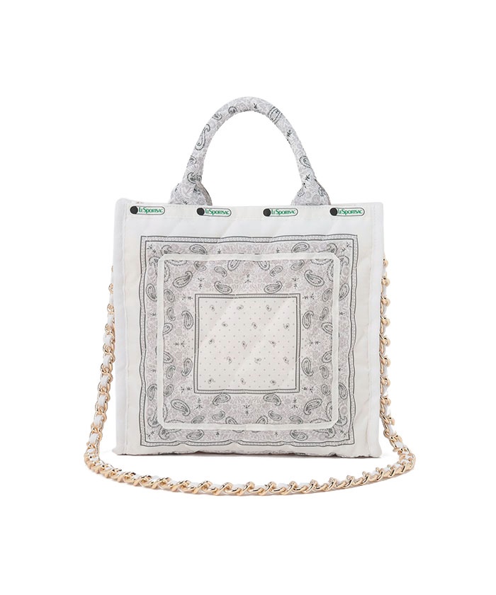 公式オンライン完売商品です【完売商品】レスポ　SM CHAIN QUILT TOTE バンダナホワイト