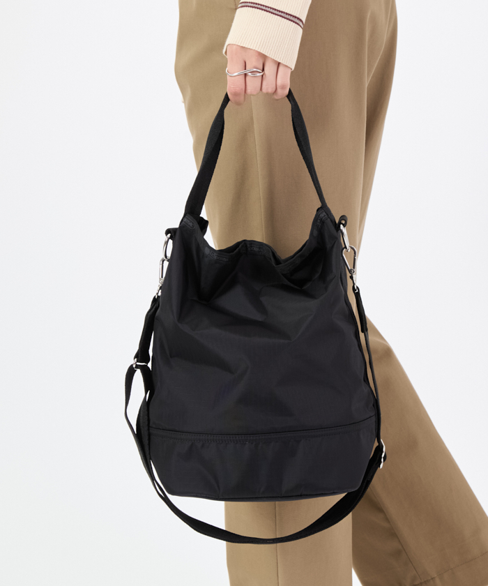 CONVERTIBLE BUCKET BAGリサイクルドブラックJP（クロスボディ