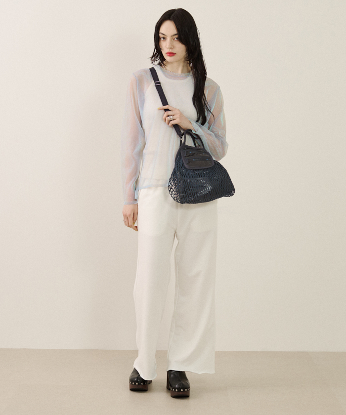 SM NET SHOULDER BAGフィッシュネットブラックホイル(クロス SM NET SHOULDER BAGフィッシュネットブラックホイル(クロス