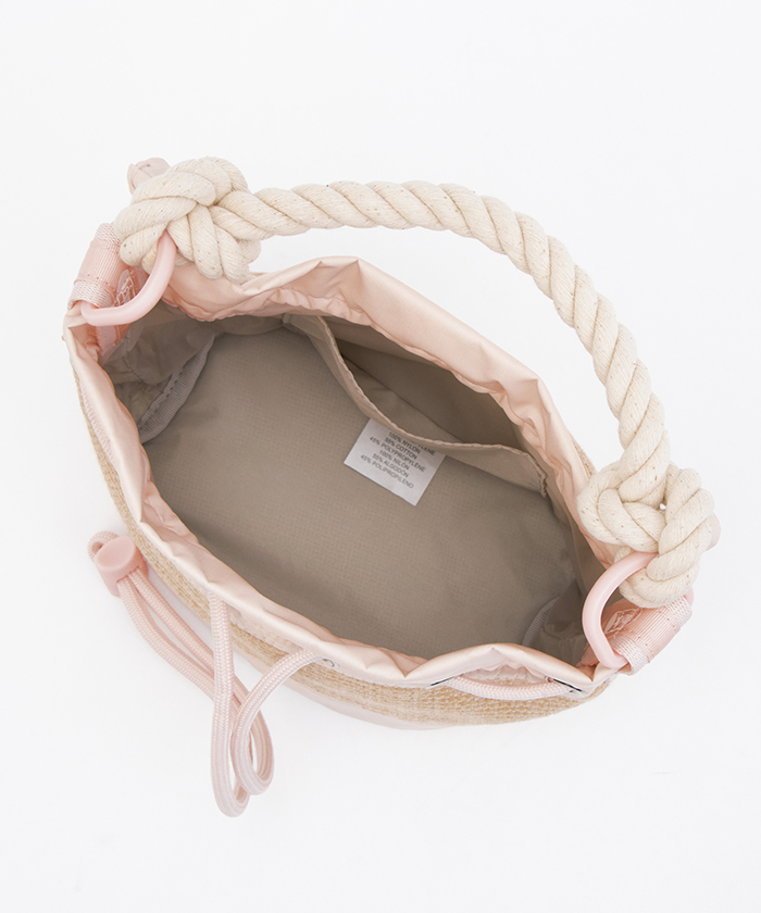 RAFFIA MINI BUCKETピーチブラッシュラフィア（ミニバッグ