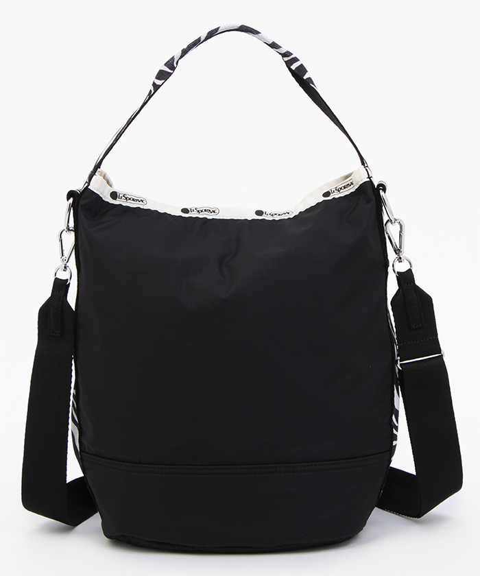 美品✨️ロゴ入り ショルダー レスポートサック無地ブラック