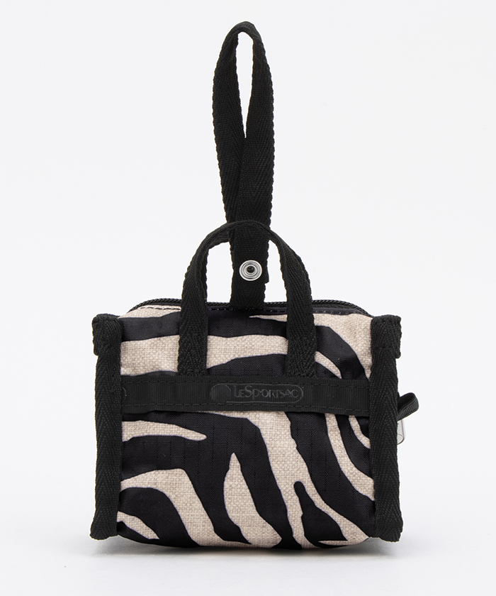 MICRO WEEKENDER CHARMラフィアゼブラ（ポーチ）｜LeSportsac
