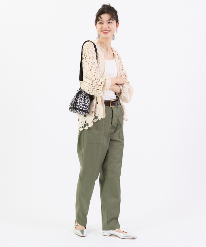 DRAWSTRING BUCKET XBODYニュートラルレオパード(ミニバッグ DRAWSTRING BUCKET XBODYニュートラルレオパード(ミニバッグ