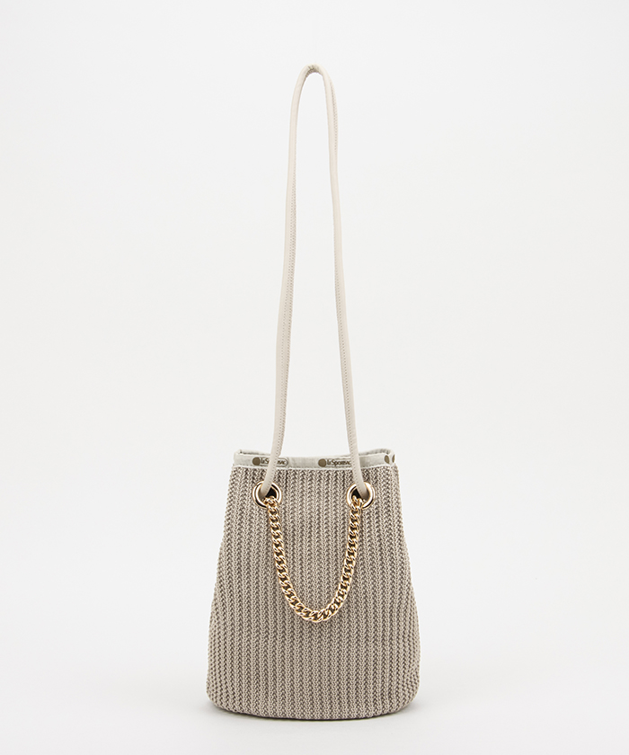 CHAIN CROCHET SM BUCKETベージュクロシェ（トートバッグ
