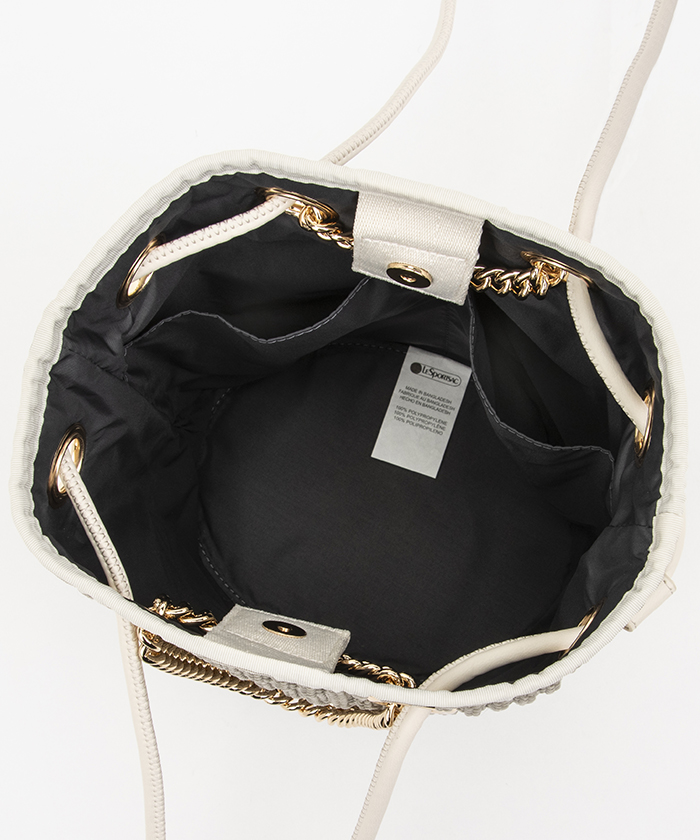CHAIN CROCHET SM BUCKETベージュクロシェ（トートバッグ