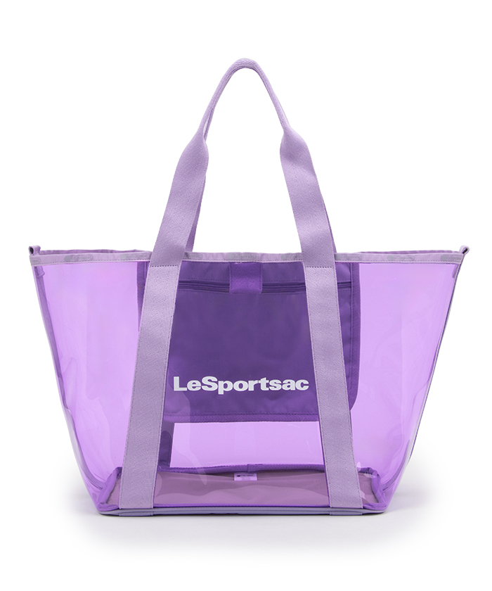 すぐ届く【LeSportsac】クリアトートバック CLEAR E/W TOTE CLEAR E/W TOTEクリアオニキスロゴトート（トートバッグ