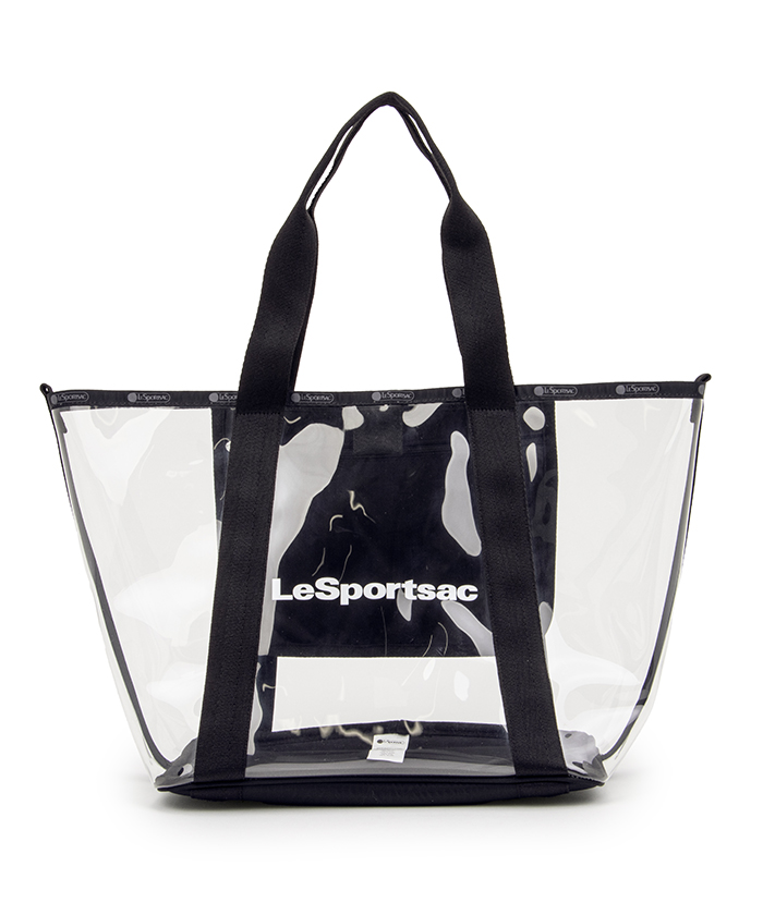 すぐ届く【LeSportsac】クリアトートバック CLEAR E/W TOTE CLEAR E/W TOTEクリアオニキスロゴトート（トートバッグ