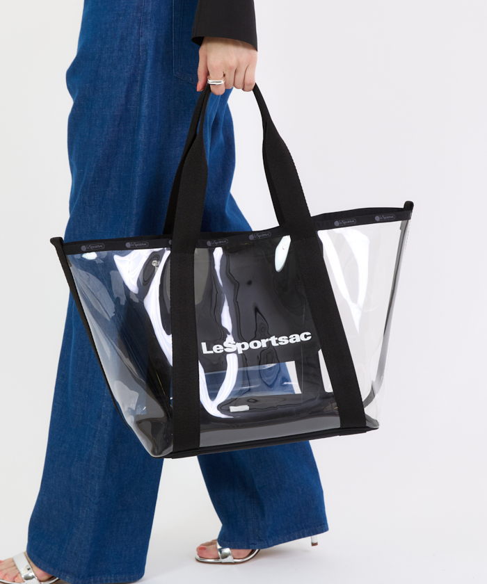 【LeSportsac】レスポートサック CLEAR E/W TOTE ロゴトート CLEAR E/W TOTEクリアオニキスロゴトート（トートバッグ