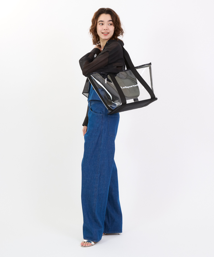 ■LeSportsac■CLEAR TOTE クリアオニキスロゴ CLEAR E/W TOTEクリアオニキスロゴトート(トートバッグ
