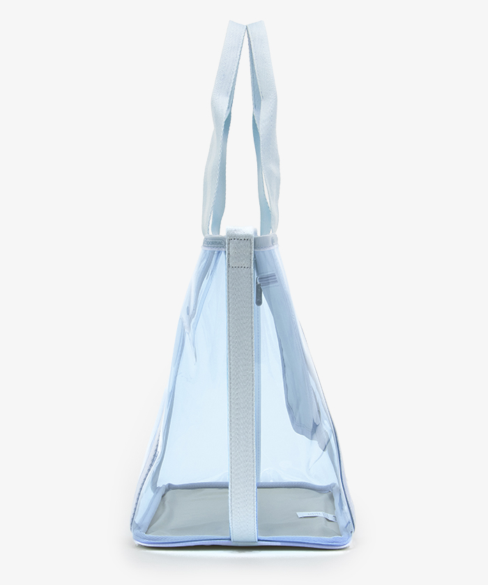国内直営【LeSportsac】クリア E/W トートバッグ ナイロンバッグ CLEAR E/W TOTEクリアスカイブルーロゴトート（トートバッグ