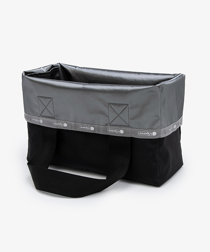 ■LeSportsac■LG REVERSIBLE TOTEガンメタル ブラックソリッド LG REVERSIBLE TOTEガンメタル/ブラックソリッド(トートバッグ
