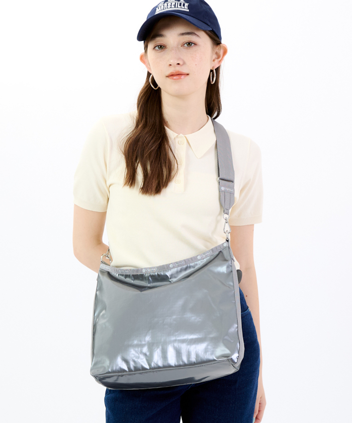 MEDIUM ZIP SHOULDERガンメタルグレーシャイン（クロスボディ