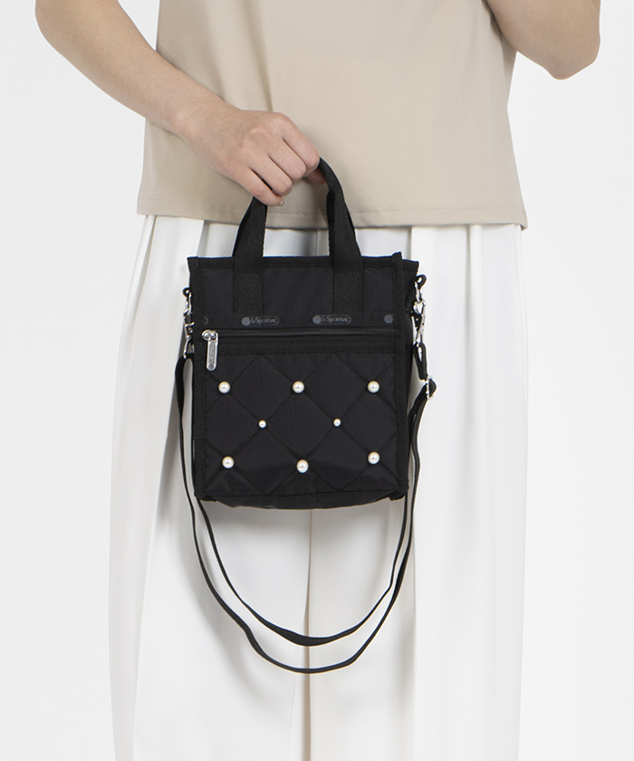 MINI N/S TOTE W/ PEARLSミッドナイトパール（トートバッグ