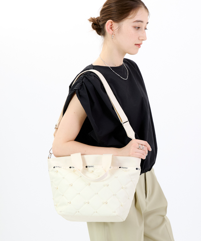 BUCKET TOTE W PEARLS2スターライトパール（トートバッグ