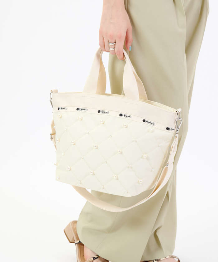BUCKET TOTE W PEARLS2スターライトパール（トートバッグ