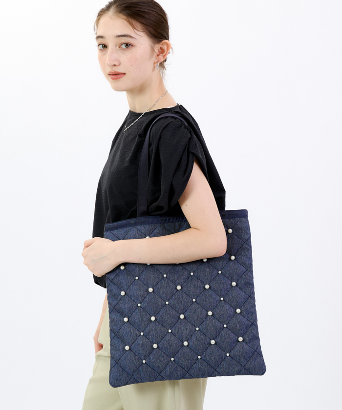 LG EMERALD TOTE W/ PEARLSトワイライトパール（トートバッグ