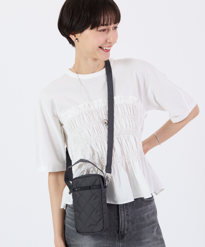 Le Sportsac ミニ クロスボディ キルト 黒 TH MINI CROSSBODYサンダーナイトキルト（ミニバッグ