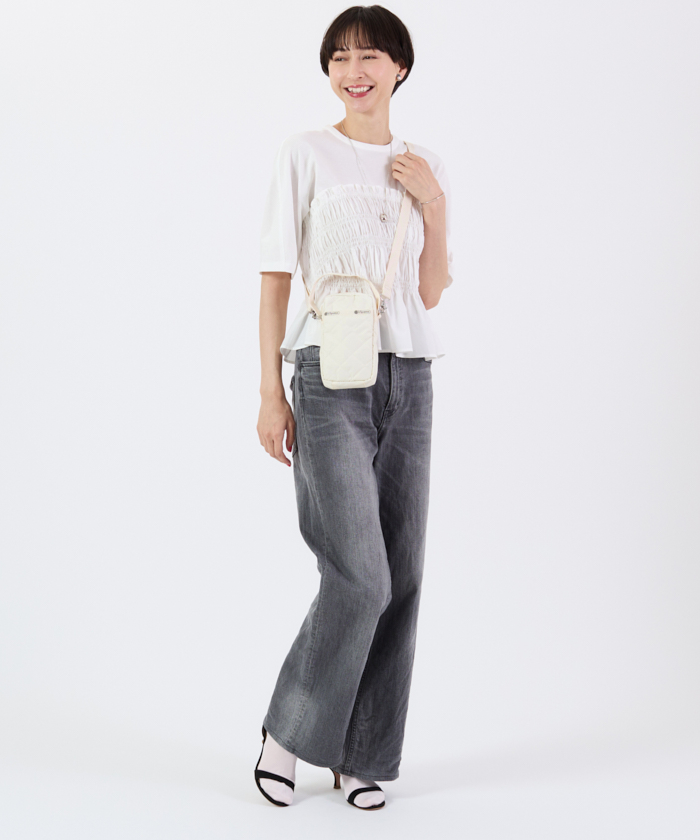 ■LeSportsac■TH MINI CROSSBODY キルト TH MINI CROSSBODY/ブラックキルトスタッズ / LeSportsac
