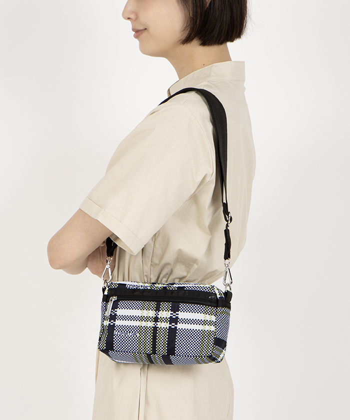 ■LeSportsac■PHONE CROSSBODY ピクセルスクランブルチェック E/W PHONE CROSSBODYピクセルスクランブルチェック(ミニバッグ