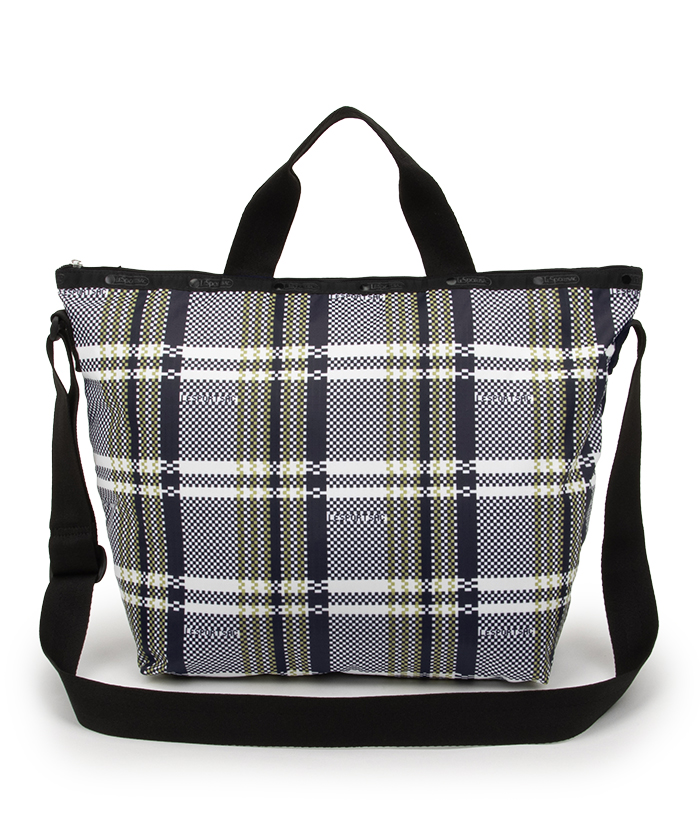 ■LeSportsac■DELUXE EASY CARRY TOTEピクセル チェック柄 DELUXE EASY CARRY TOTEピクセルスクランブルチェック（トート