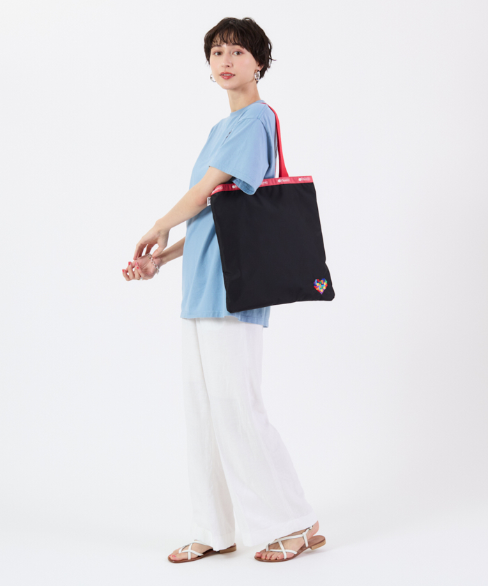 LARGE EMERALD TOTEテトリスハートエンブロイダリートート