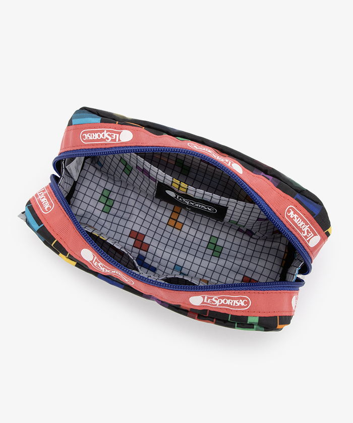 ■LeSportsac■3ZIP COSMETICテトリスフォーリングブロックス 3－ZIP COSMETICテトリスフォーリングブロックス/ピンク（ポーチ