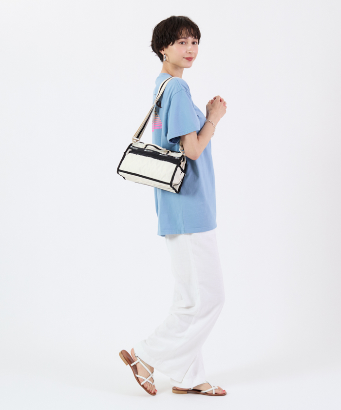 【Lesportsac】MINI BUCKET SHOULDER BAGサンドバークロスデボス MINI BUCKET SHOULDER BAGサンドバークロスデボス（ミニバッグ