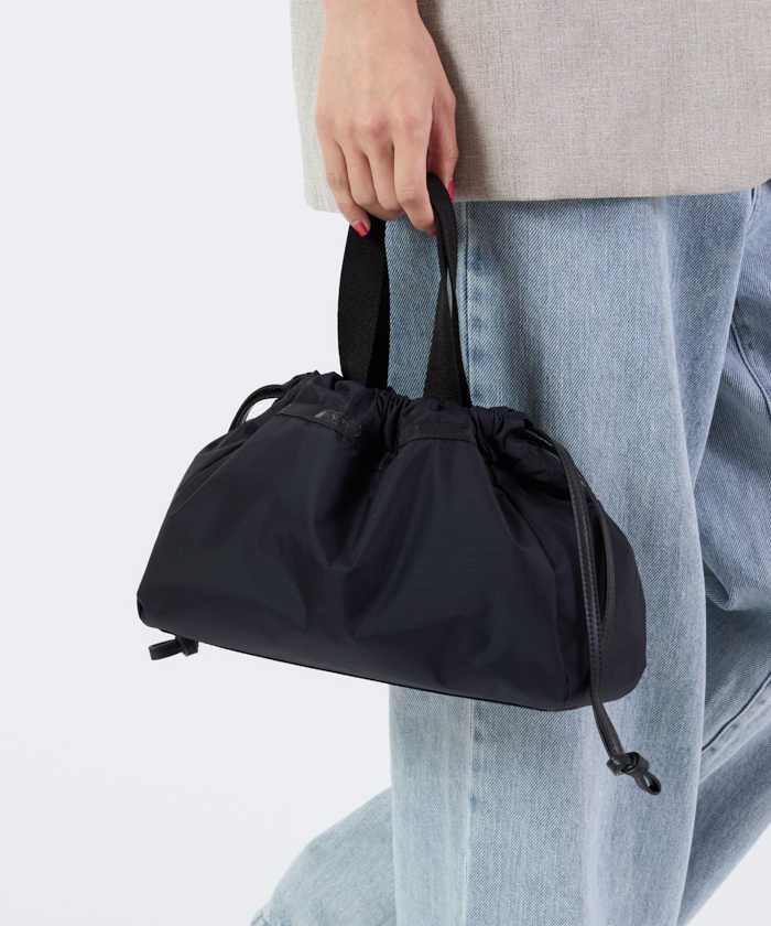 E/W CITY DRAWSTRING BAGアップタウンディープシーブルー