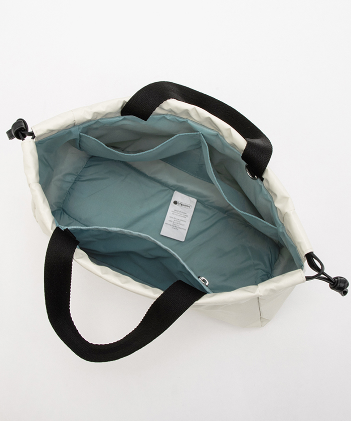 E/W CITY DRAWSTRING BAGアップタウンパールシャイン/ブラック