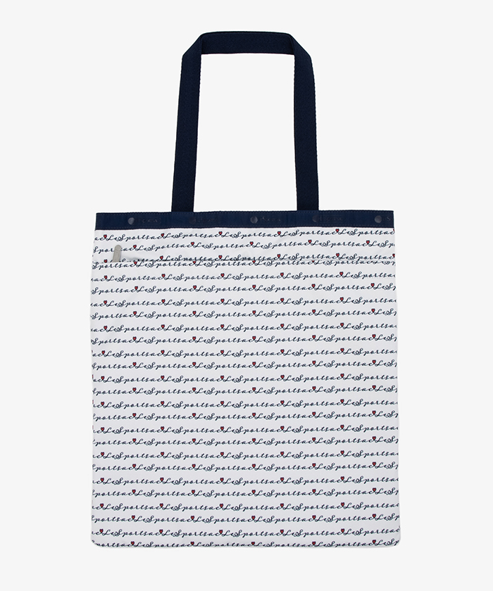 ■LeSportsac■レスポートサック LARGEスリム縦型トートバッグ LARGE EMERALD TOTEマリンロゴボーダー（トートバッグ