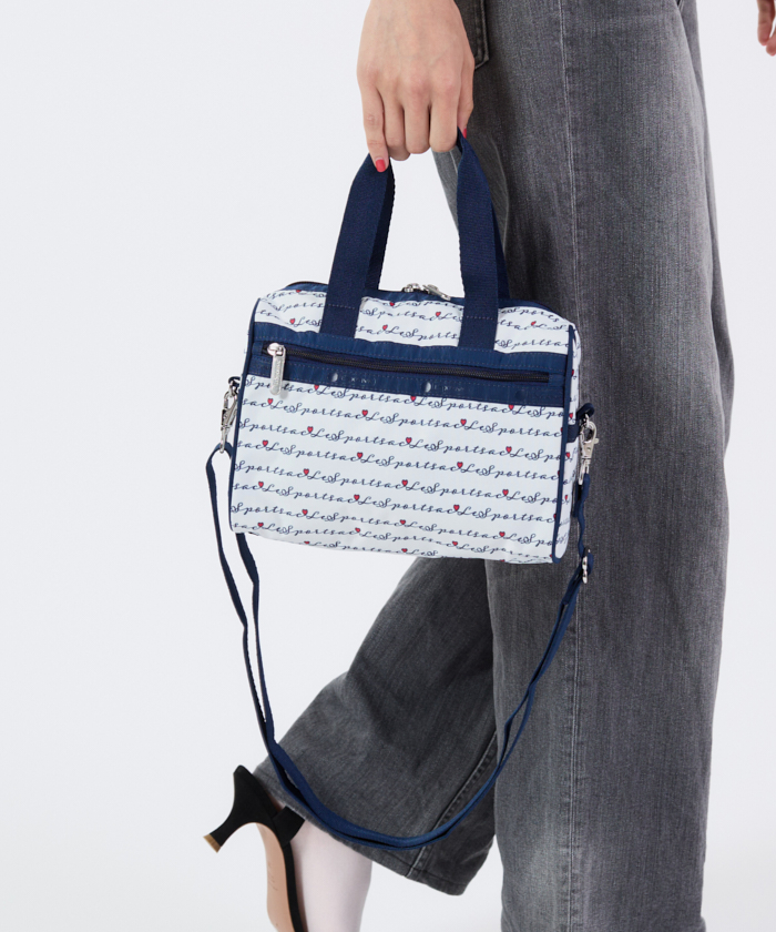 ■LeSportsac■EVERYDAY SM SATCHELマリンロゴボーダー EVERYDAY SM SATCHELマリンロゴボーダー（ハンドバッグ
