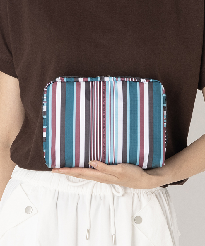 EXTRA LARGE RECTANGULAR COSMETICファンシーストライプ（ポーチ