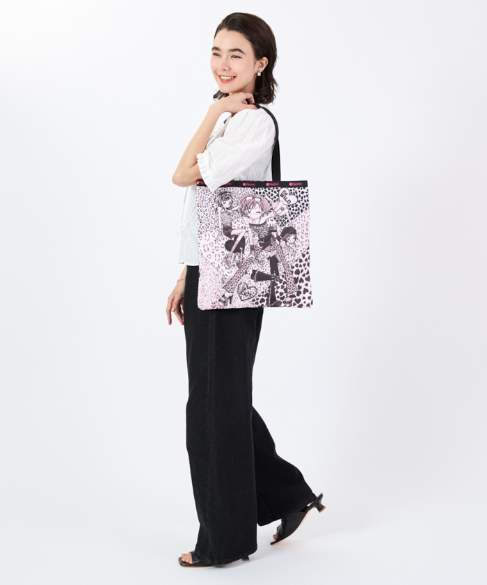 ☆美品☆ LeSportsac Poppy Seedモノクロトート ポーチ付き ☆美品☆ LeSportsac Poppy Seedモノクロトート ポーチ付き